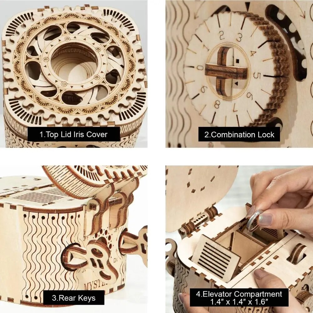 Mystery - Treasure Box - Wooden 3D Puzzle Kit