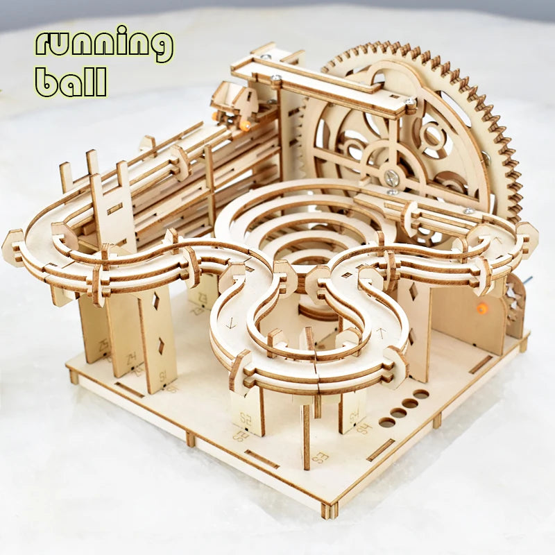 Gravitram - Wooden 3D Puzzle Marble Run Kit