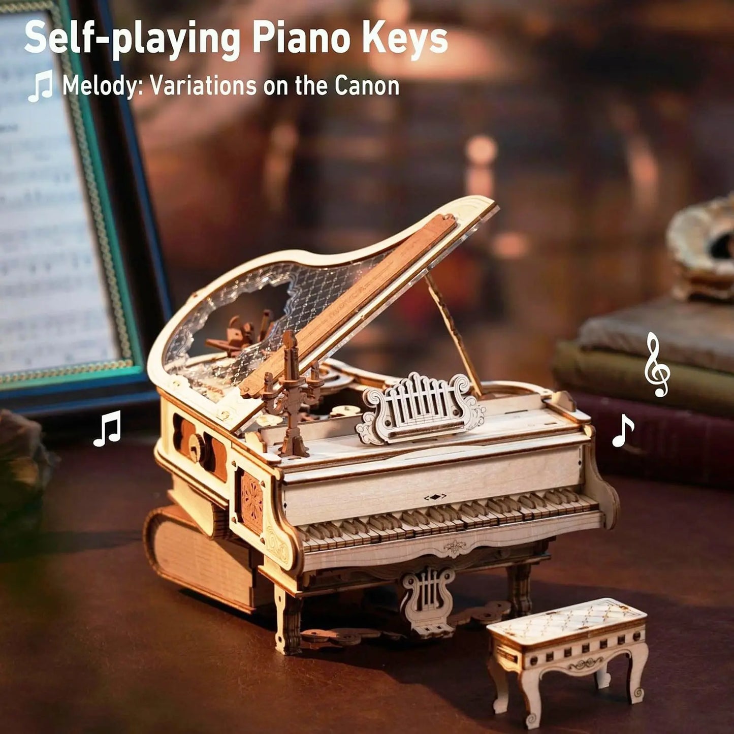 Magic Piano - Wooden 3D Puzzle with Music Box